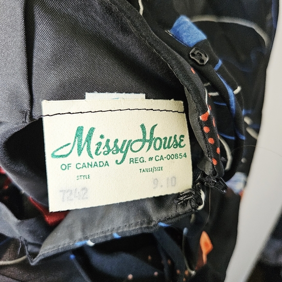 Vintage 1980's NWT Missy House Pleated Blouson Day Dress Size M Deadstock NOS - Picture 5 of 5